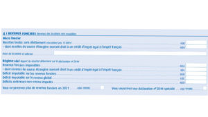 Declaration fiscale 2042 Revenu Foncier